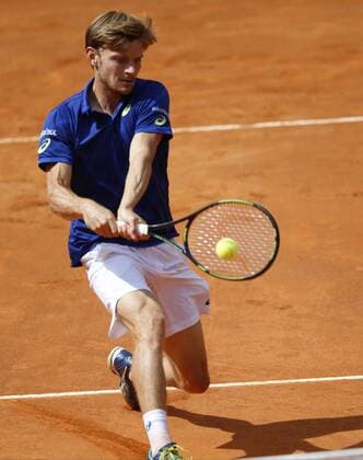 Italy: ATP Tennis Herren BNL 2016 in Rome David Goffin of Belgium during quarter-final match of the Italian Open tennis BNL2016 tournament against Andy Murray of Great Britain at the Foro Italico in Rome.  CiroxDexLuca