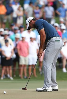 Golf, The Players Championship in Ponte Vedra Beach May 13, 2016 - Ponte Vedra Beach, Florida, United States - Jason Day putts the 10th green during the second round of The PLAYERS Championship at TPC Sawgrass. Golf 2016 - The PLAYERS Championship - Round 2 - ZUMAw109