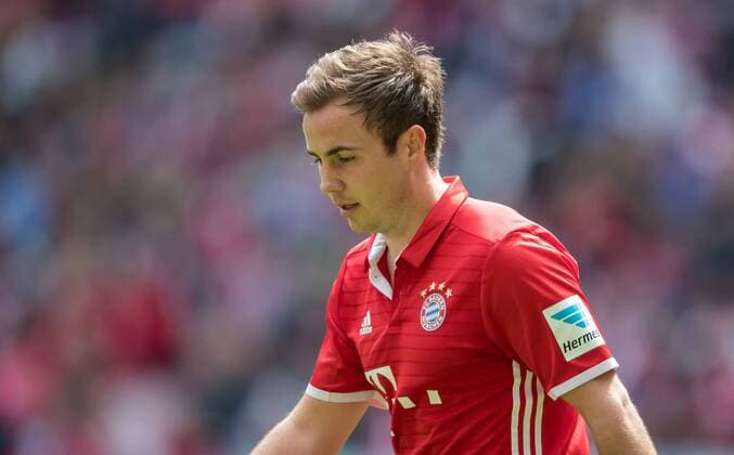 14. Mai 2016: Muenchen, Allianz Arena: Fussball 1. Bundesliga: FC Bayern Muenchen - Hannover 96: Muenchens Mario Goetze.