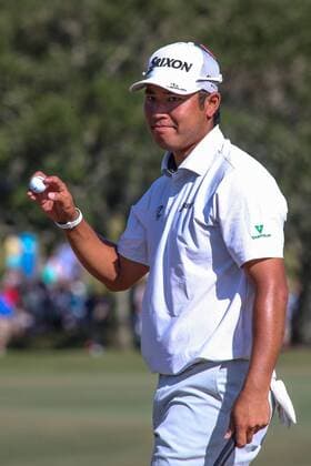May 14, 2016: Hideki Matsuyama reacts after sinking a putt during the third round of THE PLAYERS Championship at TPC Sawgrass in Ponte Vedra Beach, Fl. (Photo by David Rosenblum Icon Sportswire) GOLF: MAY 14 PGA Golf Herren - THE PLAYERS Championship - Third Round Icon1605142856 EDITORIAL USE ONLY