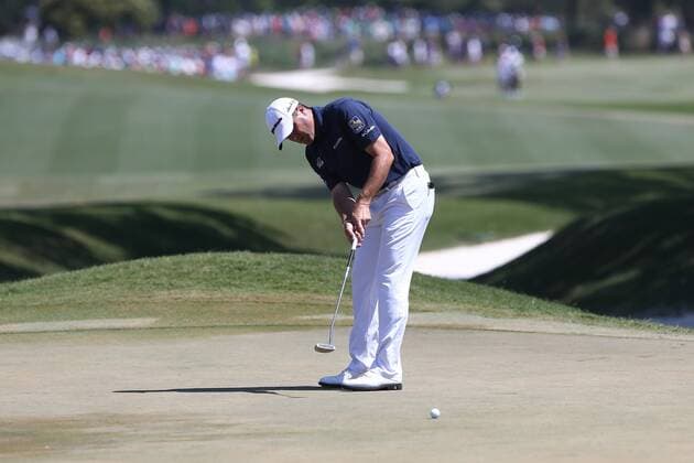 May 14, 2016 - Ponte Vedra Beach, Florida, United States - Ryan Palmer putts the 9th green during the third round of The PLAYERS Championship at TPC Sawgrass. Golf 2016 - The PLAYERS Championship - Round 3 - ZUMAw109
