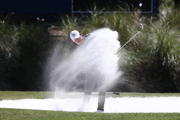 May 14, 2016 - Ponte Vedra Beach, Florida, United States - Si Woo Kim hits out of a bunker on the 15th hole during the third round of The PLAYERS Championship at TPC Sawgrass. Golf 2016 - The PLAYERS Championship - Round 3 - ZUMAw109