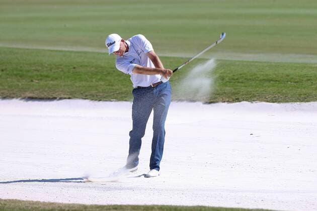 May 14, 2016 - Ponte Vedra Beach, Florida, United States - Bill Haas hits out of a bunker on the 15th hole during the third round of The PLAYERS Championship at TPC Sawgrass. Golf 2016 - The PLAYERS Championship - Round 3 - ZUMAw109