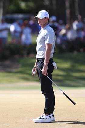 May 14, 2016 - Ponte Vedra Beach, Florida, United States - Rory McIlroy lines up a putt on the 13th green during the third round of The PLAYERS Championship at TPC Sawgrass. Golf 2016 - The PLAYERS Championship - Round 3 - ZUMAw109