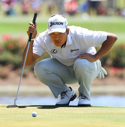 Matsuyama soars to 2nd at The Players Championship Japan s Hideki Matsuyama lines up a putt on the third hole in the third round of The Players Championship at TPC Sawgrass in Ponte Vedra Beach, Florida, on May 14, 2016. Matsuyama shot a 5-under-par 67 to shoot up the leaderboard from 36th into a tie for second place heading into the final round. 