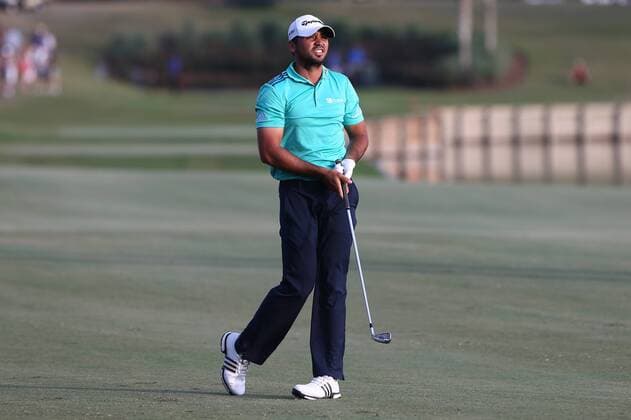 May 14, 2016 - Ponte Vedra Beach, Florida, United States - Jason Day hits a fairway shot on the 18th hole during the third round of The PLAYERS Championship at TPC Sawgrass. Golf 2016 - The PLAYERS Championship - Round 3 - ZUMAw109