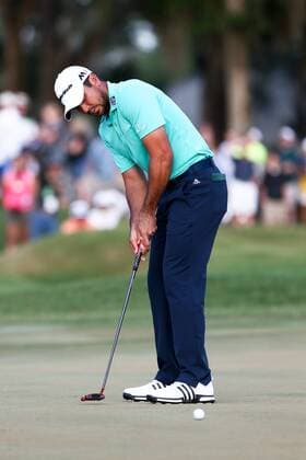 May 14, 2016 - Ponte Vedra Beach, Florida, United States - Jason Day putts the 18th green during the third round of The PLAYERS Championship at TPC Sawgrass. Golf 2016 - The PLAYERS Championship - Round 3 - ZUMAw109