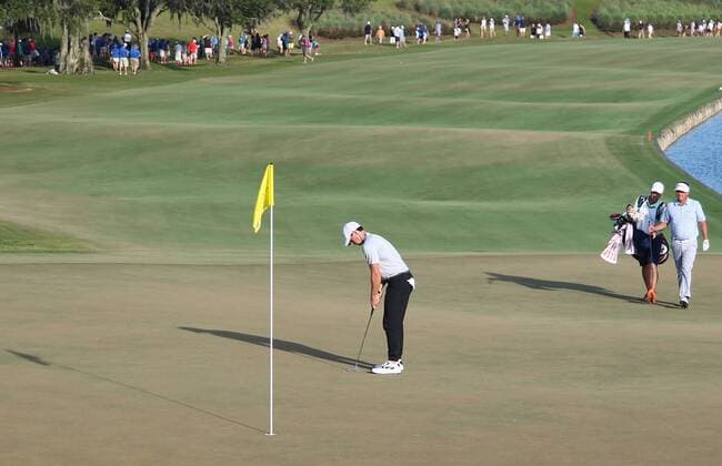 May 14, 2016 - Ponte Vedra Beach, Florida, United States - Rory McIlroy putts the 18th green during the third round of The PLAYERS Championship at TPC Sawgrass. Golf 2016 - The PLAYERS Championship - Round 3 - ZUMAw109