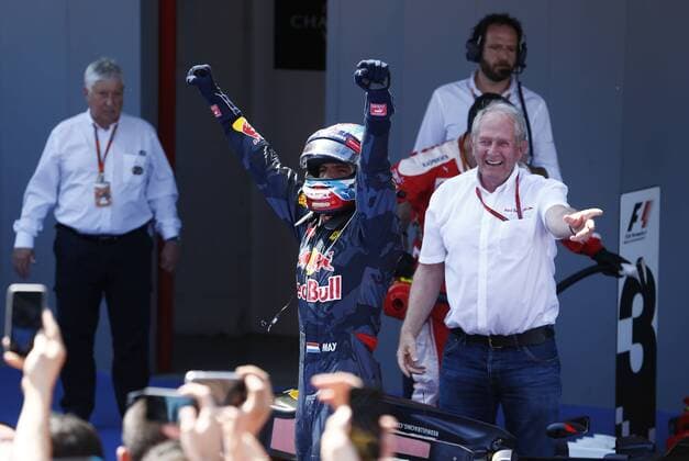 Formel 1, GP von Spanien, Sieger Max Verstappen Motorsports: FIA Formula One World Championship WM Weltmeisterschaft 2016, Race in Barcelona, 33 Max Verstappen (NDL, Red Bull Racing), xHOCHxZWEIx