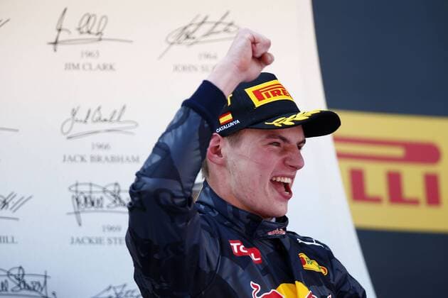 Formel 1, GP von Spanien, Sieger Max Verstappen Motorsports: FIA Formula One World Championship WM Weltmeisterschaft 2016, Race in Barcelona, 33 Max Verstappen (NDL, Red Bull Racing), xHOCHxZWEIx