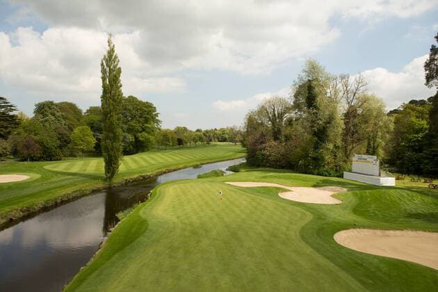 16.05.2016, Straffan,Co. Kildare, Ireland. The 16th green during Monday s practice round for the Dubai Duty Free Irish Open Golf Championship at the K Club, Co. Kildare xPeterxFitzpatrickx  ActionPlus11737957