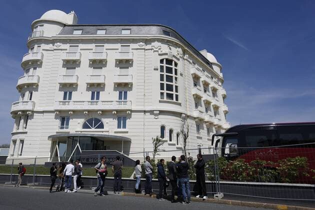 Fußball, EURO 2016, Ankunft der französischen Nationalmannschaft in Biarritz Hotel Regina FOOTBALL : Arrivee Nationalteam Frankreich - Biarritz - 17 05 2016 Photomobilex 