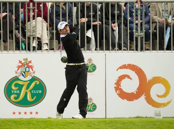 17.05.2016. The K Club, Straffan, Co. Kildare, Ireland. Dubai Duty Free Irish Open Golf Championship Pro-AM. Gary Stal teeing off on the 1st hole. xPeterxFitzpatrickx  ActionPlus11738361