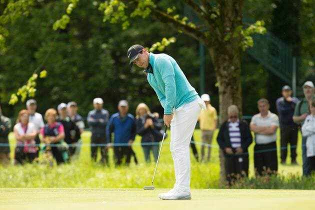 19.05.2016. The K Club, Straffan, Co. Kildare, Ireland. Dubai Duty Free Irish Open Golf Championship, round 1. Rory Mcilroy putting on the 3rd green. xPeterxFitzpatrickx  ActionPlus11738875
