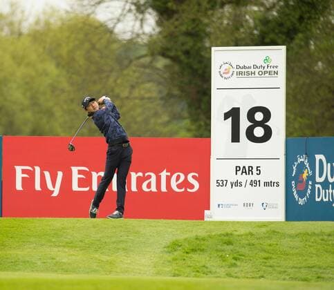 19.05.2016. The K Club, Straffan, Co. Kildare, Ireland. Dubai Duty Free Irish Open Golf Championship, round 1. Jeunghun Wang teeing off on the 18th hole. xPeterxFitzpatrickx  ActionPlus11738850
