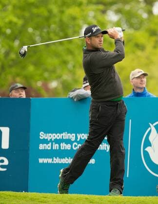 19.05.2016. The K Club, Straffan, Co. Kildare, Ireland. Dubai Duty Free Irish Open Golf Championship, round 1. James Busby teeing off on the 9th hole. xPeterxFitzpatrickx  ActionPlus11738857