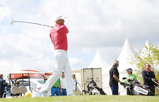 10. Thüringer Charity Open Mühlberg 20.05.16 , Mühlberg, Gut Ringhofen, 10. Thüringer Charity Open, Golf-Benefiz-Turnier, Prominente spielen Golf für den guten Zweck im Bild: Axel Schulz