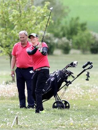 10. Thüringer Charity Open Mühlberg 20.05.16 , Mühlberg, Gut Ringhofen, 10. Thüringer Charity Open, Golf-Benefiz-Turnier, Prominente spielen Golf für den guten Zweck im Bild: Sandra Kiriasis
