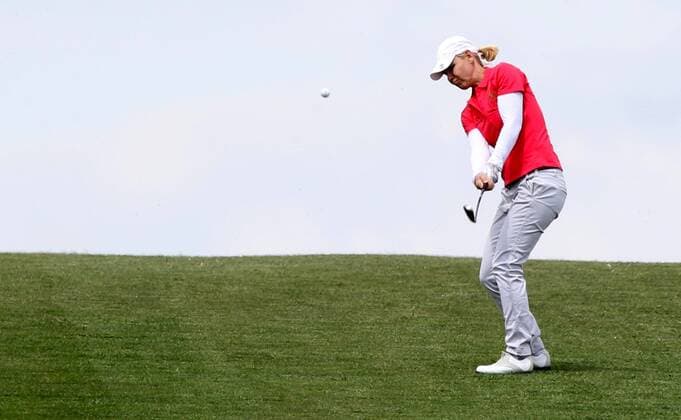 10. Thüringer Charity Open Mühlberg 20.05.16 , Mühlberg, Gut Ringhofen, 10. Thüringer Charity Open, Golf-Benefiz-Turnier, Prominente spielen Golf für den guten Zweck im Bild: Anke Huber