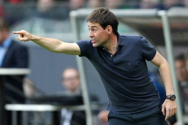 Trainer Rene WEILER (N) Fussball 1. Bundesliga, 2. Bundesliga, Relegation, Hinspiel, Eintracht Frankfurt (F) - 1. FC Nuernberg (N) 1:1 , am 19.05.2016 in Frankfurt Deutschland.