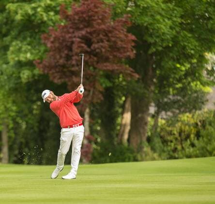 20.05.2016. The K Club, Straffan, Co. Kildare, Ireland. Dubai Duty Free Irish Open Golf Championship Round 2. Andy Sullivan playing his second shot on the 10th fairway. xPeterxFitzpatrickx  ActionPlus11739020