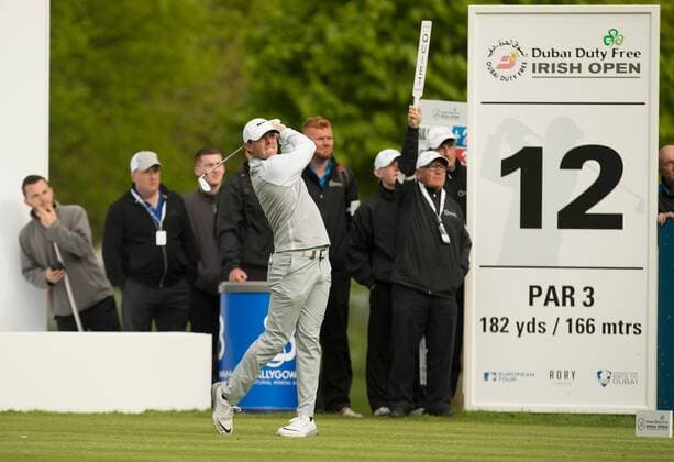 20.05.2016. The K Club, Straffan, Co. Kildare, Ireland. Dubai Duty Free Irish Open Golf Championship Round 2. Rory Mcilroy teeing off on the 12th hole. xPeterxFitzpatrickx  ActionPlus11739027