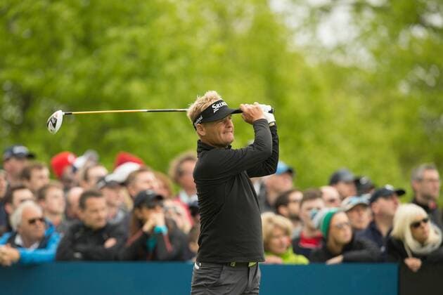 20.05.2016. The K Club, Straffan, Co. Kildare, Ireland. Dubai Duty Free Irish Open Golf Championship Round 2. S& xf3;ren Kjeldsen teeing off on the 5th hole. xPeterxFitzpatrickx  ActionPlus11739044