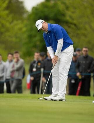 20.05.2016. The K Club, Straffan, Co. Kildare, Ireland. Dubai Duty Free Irish Open Golf Championship Round 2. Marcus Fraser button on the 6th green. xPeterxFitzpatrickx  ActionPlus11739047