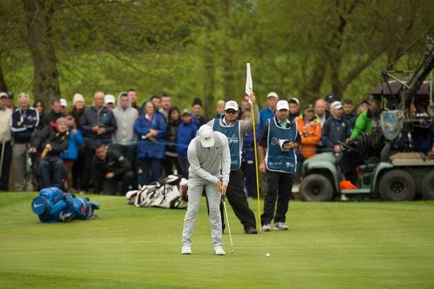 20.05.2016. The K Club, Straffan, Co. Kildare, Ireland. Dubai Duty Free Irish Open Golf Championship Round 2. Rory Mcilroy putting on the 7th green. xPeterxFitzpatrickx  ActionPlus11739052