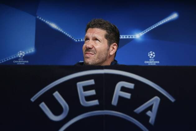 Bilder des Tages - SPORT Head coach of Atletico Madrid, Argentine Diego Simeone, holds a press conference PK Pressekonferenz at the Majadahonda sports complex in Madrid, Spain, 21 May 2016. Atletico Madrid will face Real Madrid in the 2016 UEFA Champions League final at the San Siro stadium in Milano on 28 May. Atletico Madrid press conference !ACHTUNG: NUR REDAKTIONELLE NUTZUNG!  GRA013 20160521-635994280712793521