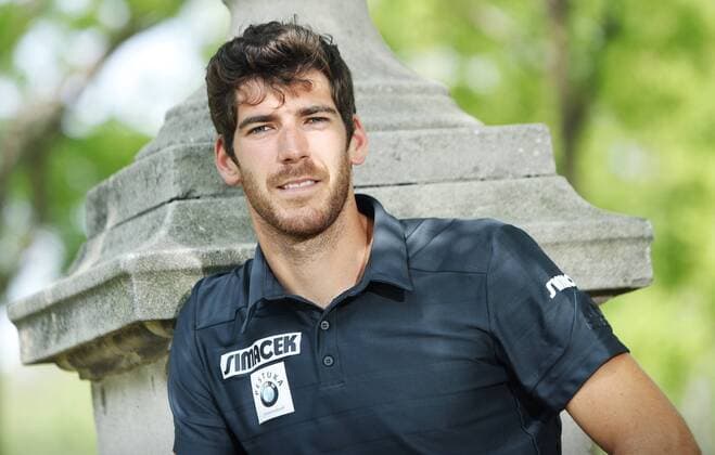 TENNIS - ATP Tennis Herren French Open 2016 PARIS,FRANCE,21.MAY.16 - TENNIS - ATP World Tour, Roland Garros, French Open, Grand Slam, photo shooting with Gerald Melzer. Image shows Gerald Melzer (AUT). GEPAxpictures xMatthiasxHauer