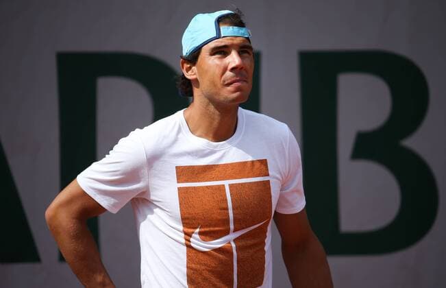 Spanish Rafael Nadal pictured during a training practise at the Roland Garros French Open tennis tournament, in Paris, France, Saturday 21 May 2016. The Roland Garros Grand Slam takes place from 15 May to 5 June 2016. VIRGINIExLEFOUR  x04854627x