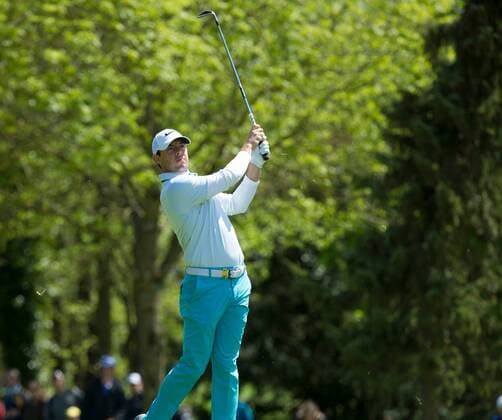 21.05.2016. The K Club, Straffan, Co. Kildare, Ireland. Dubai Duty Free Irish Open Golf Championship Round 3. Rory Mcilroy s second shot on the 2nd hole. xPeterxFitzpatrickx  ActionPlus11739665