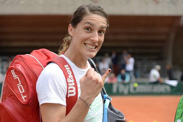 Themen der Woche - Sport Bilder des Tages - SPORT Tennis, French Open, Andrea Petkovic Training May 21, 2016 - Paris, France - ANDREA PETKOVIC of Germany poses for a photo after practicing in preparation for the French Open. Tennis 2016 - French Open - practice sessions - ZUMAl132