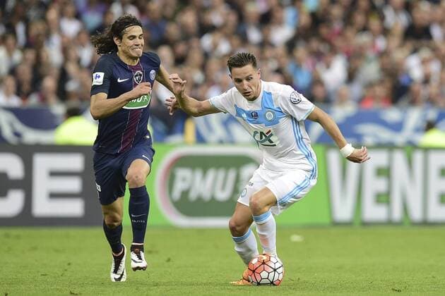 Edinson Cavani (PSG) vs THAUVIN Florian (OM) - Fussball Frankreich, Coupe de France, Finale, Olympique Marseille vs. Paris Saint Germain PSG - 21 05 2016 JBAutissier Panoramic 