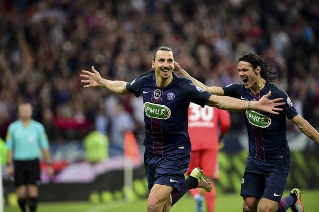 Zlatan Ibrahimovic (PSG) Edinson Cavani (PSG) - Fussball Frankreich, Coupe de France, Finale, Olympique Marseille vs. Paris Saint Germain PSG - 21 05 2016 JBAutissier Panoramic 