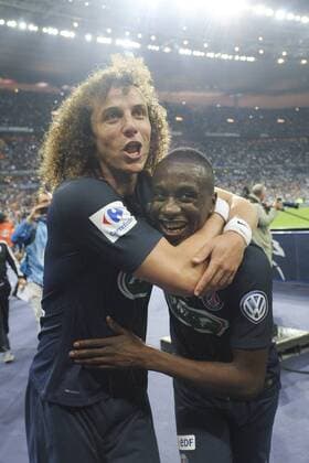 David Luiz (PSG) Blaise Matuidi (PSG) - Fussball Frankreich, Coupe de France, Finale, Olympique Marseille vs. Paris Saint Germain PSG - 21 05 2016 JBAutissier Panoramic 