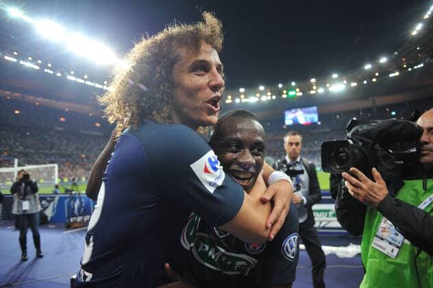 DAVID LUIZ (psg) - BLAISE MATUIDI (psg) - Fussball Frankreich, Coupe de France, Finale, Olympique Marseille vs. Paris Saint Germain PSG - 21 05 2016 FEP Panoramic 