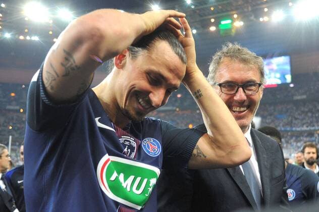Zlatan Ibrahimovic (psg) - LAURENT BLANC (PSG) - Fussball Frankreich, Coupe de France, Finale, Olympique Marseille vs. Paris Saint Germain PSG - 21 05 2016 FEP Panoramic 