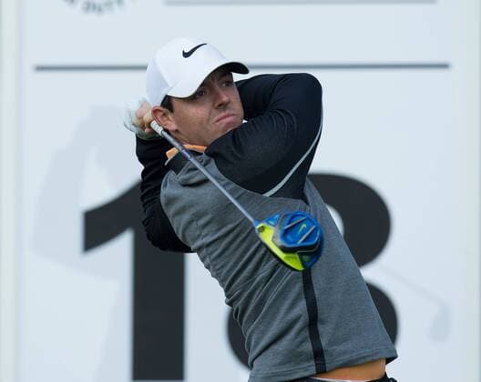 22.05.2016. The K Club, Straffan, Co. Kildare, Ireland. Dubai Duty Free Irish Open Golf Championship Round 3 completion held over from Saturday due to bad weather. Rory Mcilroy tees off on the 18th. xPeterxFitzpatrickx  ActionPlus11740130