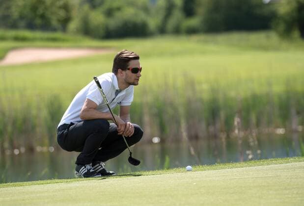 GOLF - Markus Eisenbichler ( Skispringer ) am 21.05.2016 während der Tobi Angerer Golf Challenge im Golf Resort Achental, Grassau, Deutschland