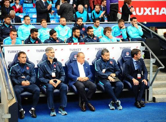 Fußball, Länderspiel, England - Türkei, Fatih Terim Friendly National football Match between England and Turkey at Etihad Stadium in Manchester , England on May 22, 2016. Pictured: Coach Fatih Terim of Turkey. 