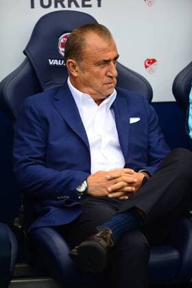 Fußball, Länderspiel, England - Türkei, Fatih Terim Fußball, Länderspiel, England - Türkei Friendly National football Match between England and Turkey at Etihad Stadium in Manchester , England on May 22, 2016. Pictured: Coach Fatih Terim of Turkey. 