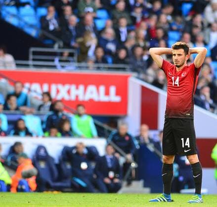 Friendly National football Match between England and Turkey at Etihad Stadium in Manchester , England on May 22, 2016. Final Score: England 2 - Turkey 1 Pictured: Oguzhan Ozyakup of Turkey. 