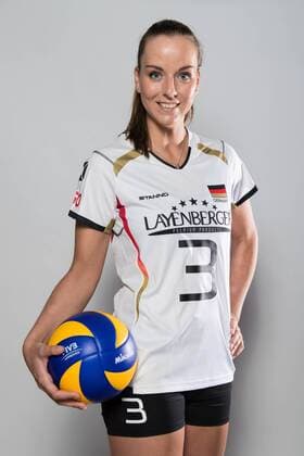 20.05.2016, Olympiastuetzpunkt, Heidelberg Volleyball, Fotoshooting Nationalmannschaft Frauen Denise Hanke ( 3 GER)