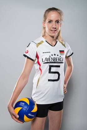 20.05.2016, Olympiastuetzpunkt, Heidelberg Volleyball, Fotoshooting Nationalmannschaft Frauen Jana Franziska Poll ( 5 GER)
