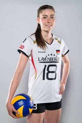 20.05.2016, Olympiastuetzpunkt, Heidelberg Volleyball, Fotoshooting Nationalmannschaft Frauen Wiebke Silge ( 18 GER)