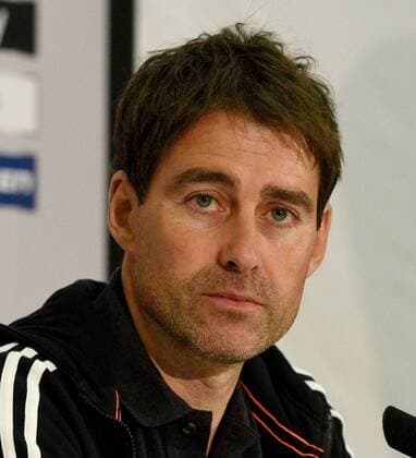 23.05.2016, xfux, Fussball 1.Bundesliga Relegation, 1.FC Nuernberg - Eintracht Frankfurt, emspor, v.l. Trainer Rene Weiler (1.FC Nuernberg) PK Pressekonferenz Presse Press press conferencene news conference Nuernberg