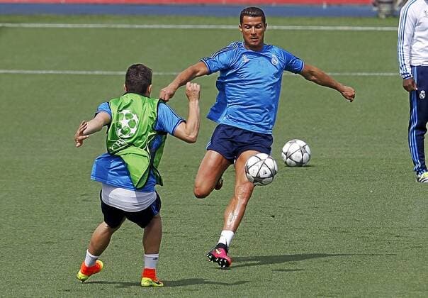 Real Madrid training session. In this picture, Cristiano Ronaldo. xANGELxRIVEROx 
