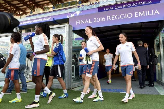 Fußball, Damen, CL Finale, Olympique Lyon PK und Training 160525 Lyons Lotta Schelin inför en fotbollsträning med Lyon inför finalen i Champions League den 25 maj 2016 i Reggio Emilia.  Copyright: CARLxSANDIN BB160525CS062